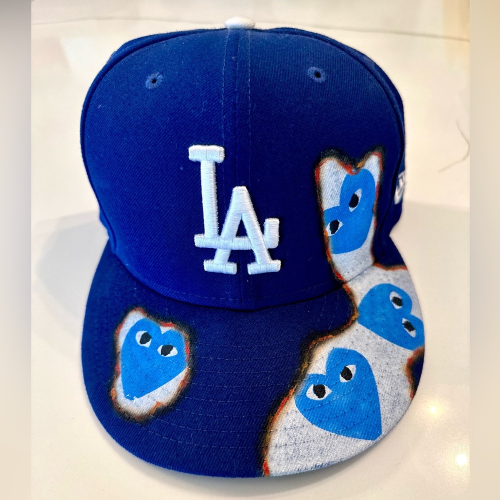 Custom LA come des garçon new era fitted hat size 7
